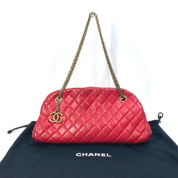 CHANEL CC CC Mark Matelasse Quilted Mini Boston Bag Double Chain Shoulder Bag - Picture 1 of 16
